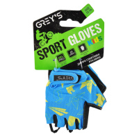 Велорукавиці дитячі Grey's з короткими пальцями та гелевими вставками, синьо-чорні (розмір 13-14) GR18725