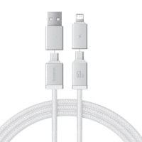 Дата кабель Baseus Versatile Two-for-Two USB/Type-C to Type-C/Lightning 60W (2m) (P10383000)