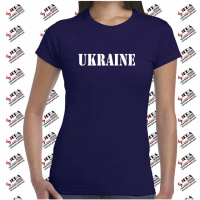 Футболка «UKRAINE» жіноча, синя