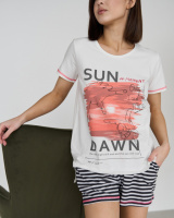 Комплект жіночий сорочка з шортами S