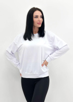 Базовий світшот з двонитки «Kaplan» оптом | Норма і батал 46-48, Білий