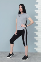 Спортивний костюм з бриджами «Dion» оптом | Норма | Розпродаж моделі Сірий, 46-48