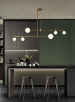 Люстра потолочная на 6 лампочек 26422 Бронза 57х12х135 см.