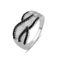 Серебряное кольцо CatalogSilver с фианитами, вес изделия 4,47 гр (2078722) 16.5 размер