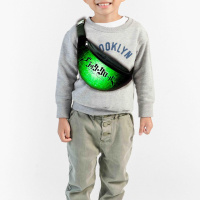 Сумка-бананка дитяча Чорний клевер - Аниме 32х15см, через плече для хлопчика (00298)