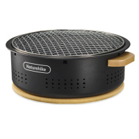 Настольная круглая печь с решеткой и сковородкой Naturehike CNK2550CF010, 36*32.6*12 см, хромированное железо