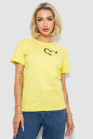 Футболка жіноча з принтом, колір жовтий, 238R57384-1