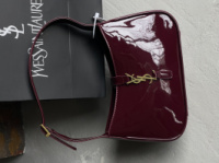 Сумка Yves Saint-Laurent Hobo Le 5 À 7 бордовий лаковий