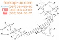 Тягово-сцепное устройство (фаркоп) Dacia Lodgy (2012-...)