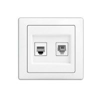 Розетка компьютерная телефонная Wega-9135