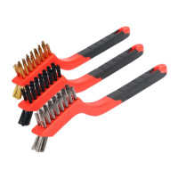 Набор щеток ручных 180мм (сталь, латунь, нейлон) 3 ед.  СТАНДАРТ MWBS0301