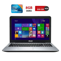 Ноутбук Б-класс Asus R556la / 15.6« (1366x768) TN / Intel Core i3-4030U (2 (4) ядра по 1.9 GHz) / 8 GB DDR3 / 500 GB HDD / Intel HD Graphics 4400 /