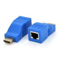 Одноканальный пассивный удлинитель HDMI сигнала по UTP кабелю по одной витой паре. Дальность передачи: до 30метров, 720P-cat5e, 1080Р- cat6e