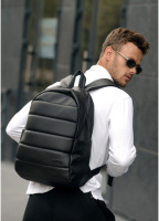 Рюкзак екошкіра чоловічий чорний