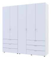 Комплект шкафов для одежды Doros Гелар (2 шт.) 193,7х49,5х203,4 см Белый (DRS-011170)