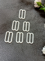 Регулятор для бретелей/ 1 шт/ металл / цвет белая эмаль / 19мм