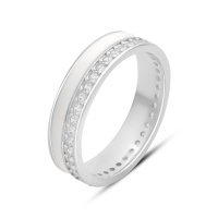 Серебряное кольцо CatalogSilver с фианитами, емаллю, вес изделия 2,49 гр (2185598) 17.5 размер