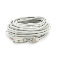 Патч-корд литой MERLION, FTP, RJ45, Cat.5e, 15m, серый, CU, Q50