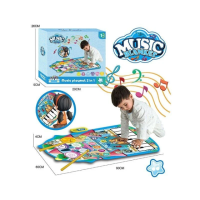 Музичний килимок 2 в 1, піаніно, барабани, музика, музичні інструменти, запис та відтворення.