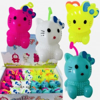 Антистрес Котик Світло Пищалка 24 шт