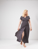 Літнє плаття в підлогу «Кайлі» оптом | Батал Чорний, 50