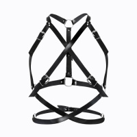 Женская портупея Art of Sex - Agnessa Leather harness, Черный L-2XL