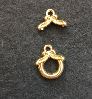 Замок тогл. 10 мм. Лимонное золото.