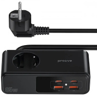 Фільтр живлення Proove Homester Pro 65W (AC + 2xType-C + 2xUSB) 1.5m Black (PSHP25002201)