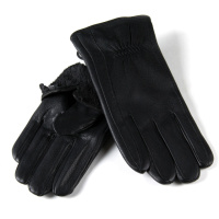 PODIUM Перчатка Мужская кожа-олень Paidi 210-6 black плюш Распродажа