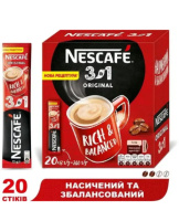 Напій розчинний у стіках Nescafe 3 в 1 Original 20 шт х 13 г