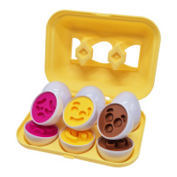 Сортер-головоломка Монтессори Яйца со смайлами DF29A 6 шт в лотке