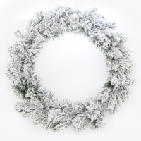 Венок искусственный рождественский заснеженный YES Рождественский 903748 17,5 см