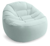 Надувное кресло Intex 68590, 112 х 104 х 74 см, серый  серый  (68590)