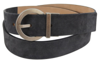Жіночий ремінь із нубуку Tod's, Італія, графітовий