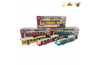 Тролейбус із металу, музика, світло на батарейках XL80189L довжина 18 см