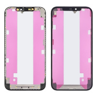 Стекло тачскрина с OCA плёнкой для Apple iPhone 12 Pro Max чёрное с рамкой HC