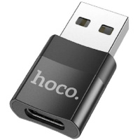 Адаптер Hoco UA17 USB to Type-C Black (Код товару:22563)