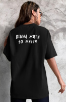 Жіноча футболка з дтф чорна -  - 61-121