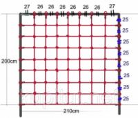 Сітка для лазанья 2,00 x 2,10 м S-Hook для дитячих ігрових комплексів