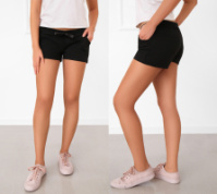 Шорти «Little shorts» - трикотаж | Розпродаж моделі Чорний, 40