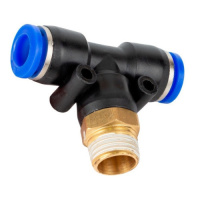 Соединитель Т-образный цанговый 10мм*1/8« AIRKRAFT SPB10-01