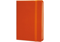 Діловий записник VIVELLA, А6, тверда обкладинка, гумка, кремовий блок лінія, помаранчевий
