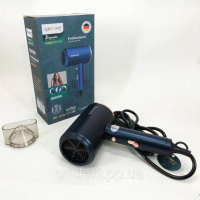 Фен Rainberg RB-2212 8800 W з регуляцією температури та швидкості для сушіння та укладання волосся. Колір: синій