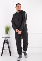 Чоловічий темно-сірий спортивний костюм батал