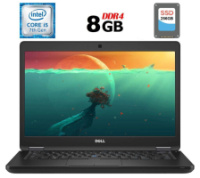 Ноутбук Б-класс Dell Latitude 5480 / 14« (1920x1080) IPS / Intel Core i5-7300U (2 (4) ядра по 2.6 - 3.5 GHz) / 8 GB DDR4 / 256 GB SSD / Intel HD...