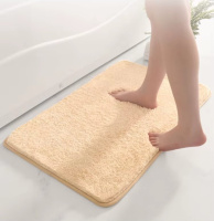 Коврик для ванной комнаты и душа коврик для ног в душевую,микрофибра, атискользящий размер 40х60 см,бежевый