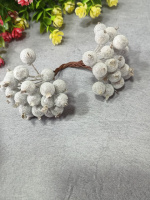 Калина в сахаре/ 12 мм/ 40 ягодок (20 проволок по 2 ягодки)