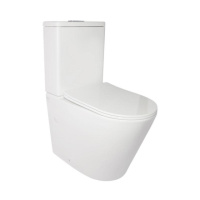 Унітаз-компакт Qtap Stork/Swan безобідковий з сідінням Soft-close QT15222179W