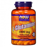 Глютамин 1000 мг, L-Glutamine, Now Foods Sports, 120 каспул