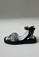 Босоніжки зебра натуральна шкіра v7-110-41